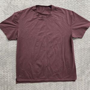 BYLT Men's 2XL Shirt Basic Crew Split Hem‎ Short Sleeve Maroon T-Shirt Gym Train